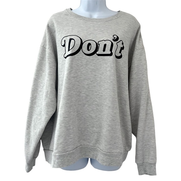 schitt’s creek Tops - SCHITTS CREEK Revolve DONT David Schitt Quote Crewneck Sweatshirt Gray Size XL